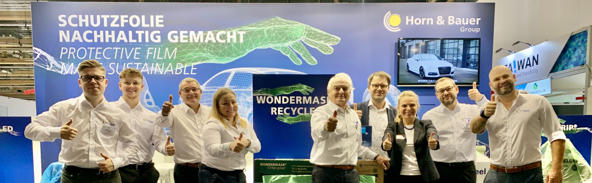 Haben Sie schon unsere mit dem Innovation Awards ausgezeichnete Wondermask Recycled mit >30% Rezyklatanteil getestet? 